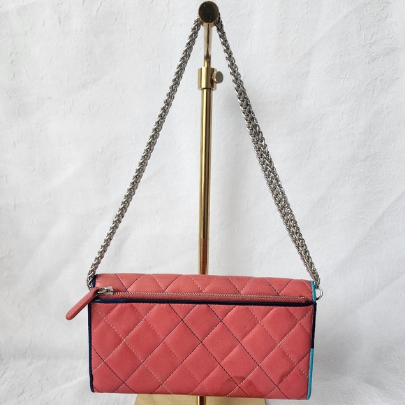 Auth RARE Chanel Lambskin Quilted Trifold 3 Colors WALLET - Picture 5 of 13